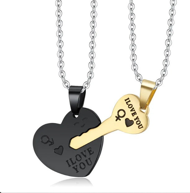 Heart and Key Necklace
