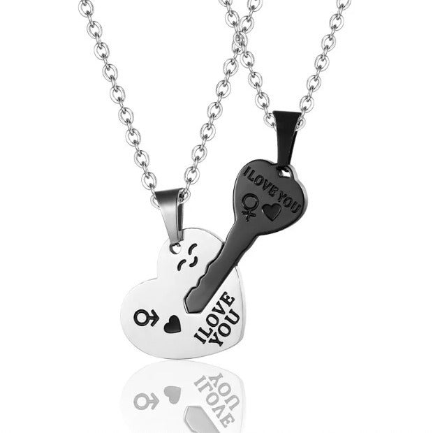 Heart and Key Necklace