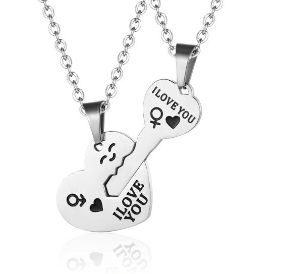 Heart and Key Necklace