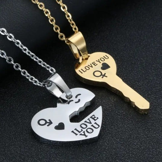 Heart and Key Necklace