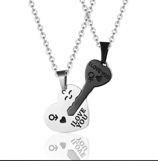 Heart and Key Necklace