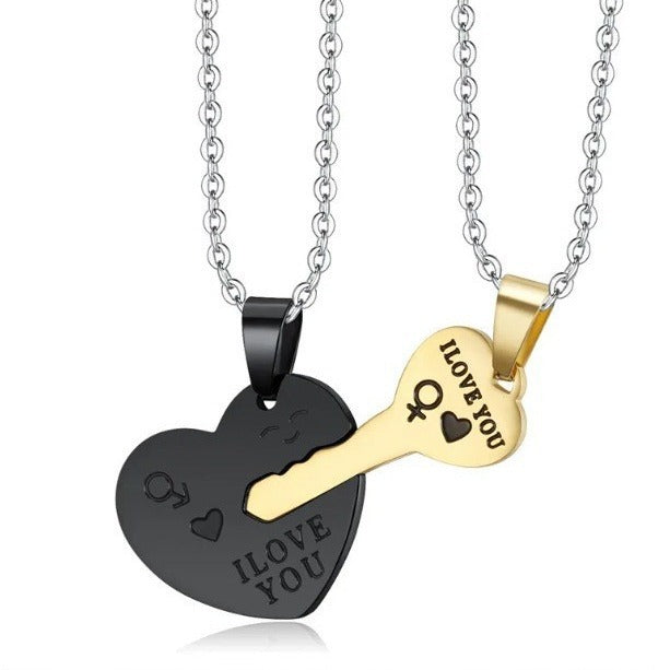 Heart and Key Necklace