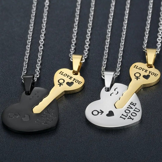 Heart and Key Necklace